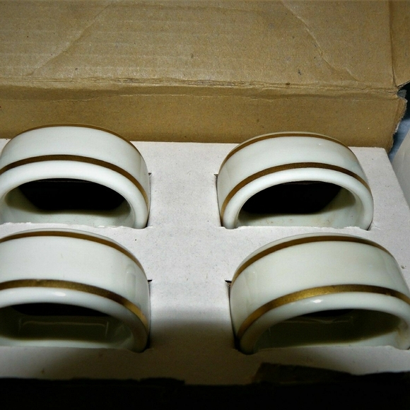 Napkin Rings, Vintage Gorham Porcelain   Rare find - Picture 7 of 7